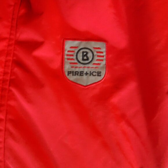 Fire + Ice Red Winter Jacket Coat Size 40 Large to XLarge Has Hood - Picture 3 of 12
